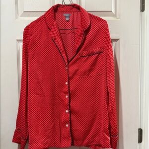 Aerie Red Pajama Top